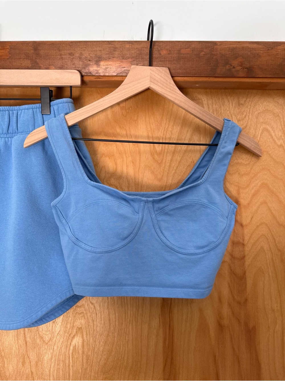 Small periwinkle blue Bralette Crop Top - coordinated set available